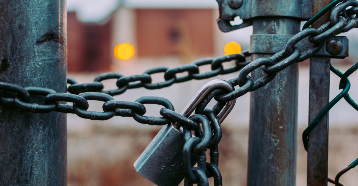 Chained locked gate