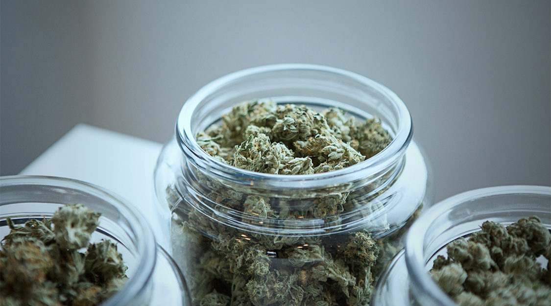Marijuana in a jar