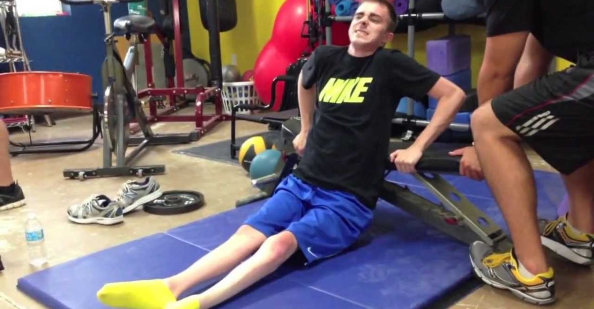 Mitch Murphy engages in physiotherapy after being paralyzed in an accident. Beneva denied his LTD benefits.
