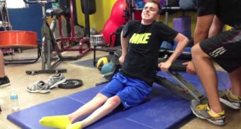 Mitch Murphy engages in physiotherapy after being paralyzed in an accident. Beneva denied his LTD benefits.