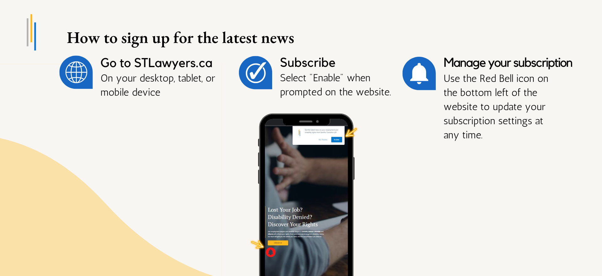 How to sign up for news