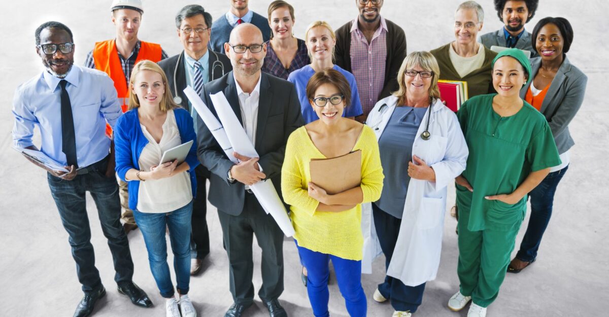 A gathering of people employed in different jobs in Toronto and the GTA, that have been helped by Toronto employment lawyers at Samfiru Tumarkin LLP.