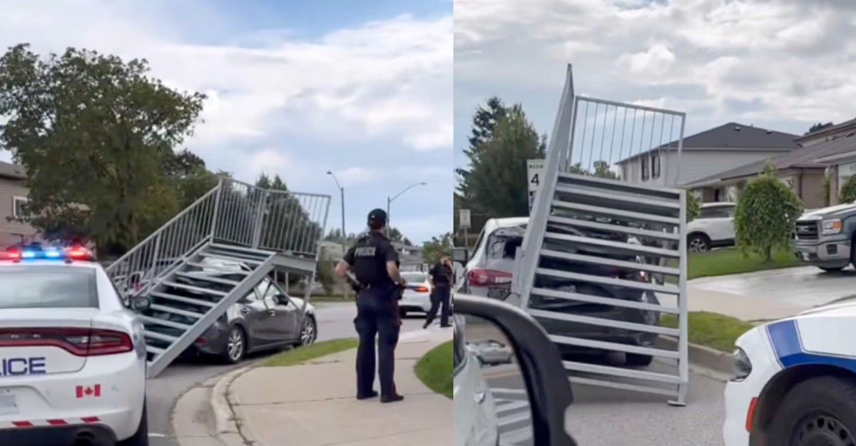 Two screenshots of Peel Police investigating the 