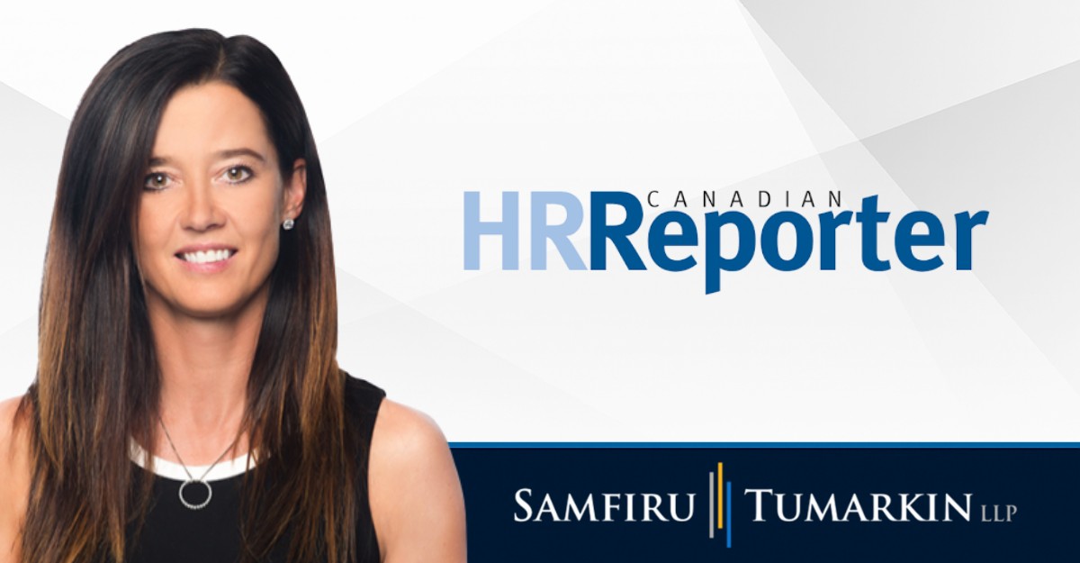 Employment Lawyer Karen Tereposky and Canadian HR Reporter.